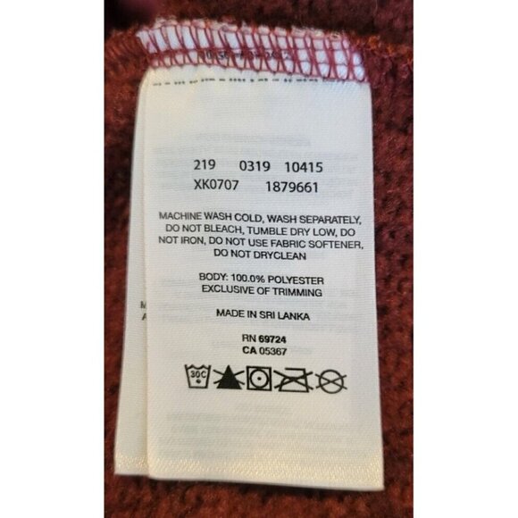 Columbia Bergundy Quarter Snap Sweater Fleece Pullover Jacket Womens Size M - Picture 7 of 7